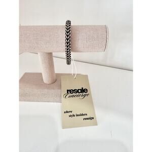 Braided Sterling Silver 92.5 Foxtail Chain Bracelet Women's